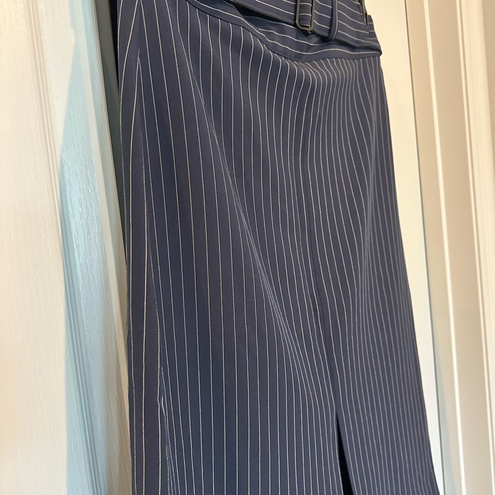 Banana Republic Dark Blue A- Line Pinstripe Skirt